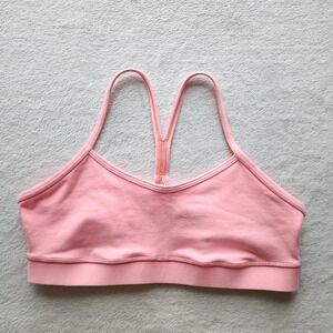Lululemon Flow Y Bra Dot Size 8 Pink Strappy Racerback Yoga Sport Gym Pilates